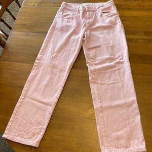 Pink Cotton On jeans - hardly worn! Size 6. Low rise, straight cut